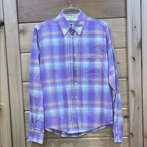 Rockies Lavender Plaid Button-Down Shirt